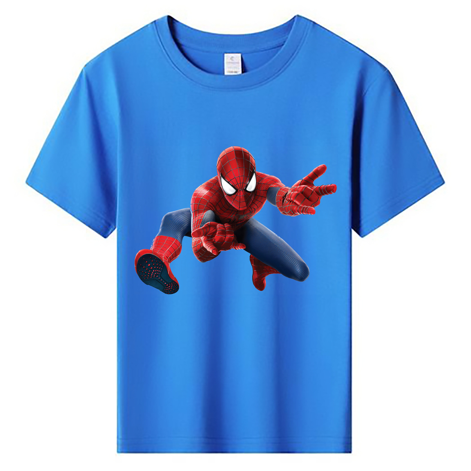 （画像用） Spider Man スパイダーマン 綿100％キッズTシャツ（フロントプリント）
